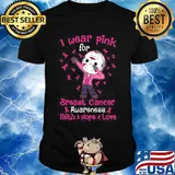 Halloween michael myers i wear pink for breast cancer awareness faith hope love shirt