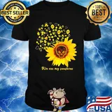 Halloween michael myers sunflower skull you are my sunshine hearts shirt