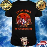 Halloween mickey mouse horror characters get in loser we're going killing sunset shirt