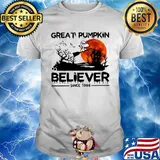 Halloween snoopy great pumpkin believer since 1966 sunset shirt