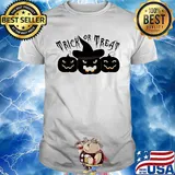 Happy halloween trick or treat witches pumpkin shirt