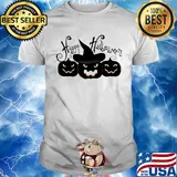 Happy halloween witches pumpkin shirt