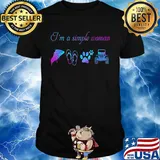 I'm a simple woman footprint jeep sandals shirt