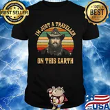 I'm just a traveller on this earth vintage retro shirt