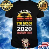 I survived 9th grade class of 2020 quarantined vintage retro shirt