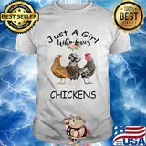 Just a girl who loves chickens flower shirt