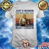 Just a woman who loves kurt cobain signature vintage retro shirt
