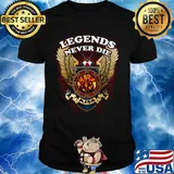 Legends never die kiss band wings shirt