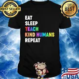 Lgbt eat sleep teach kind humans repeat black lives matter shirt