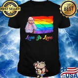 Lgbt flag leslie jordan love is love shirt