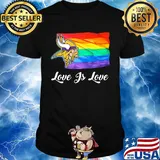 Lgbt flag minnesota vikings love is love football logo shirt