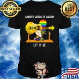 Lgbt snoopy and charlie whisper words of wisdom let it be shirt