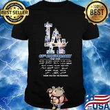 Los angeles dodgers 62th anniversary 1958 2020 thank you for the memories signatures shirt