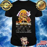 Los angeles lakers 60th anniversary 1960 2020 thank you for the memories signatures shirt
