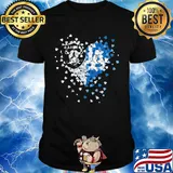 Los angeles raiders and los angeles dodgers hearts shirt