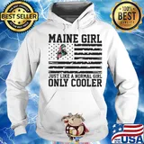 Maine girl just like a normal girl only cooler american flag independence day s Hoodie