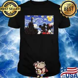 Mickey minnie mouse starry night van gogh shirt