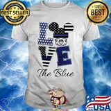 Mickey mouse love the blue american flag independence day shirt