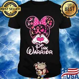 Minnie mouse pink warrior cancer awareness shirt