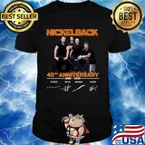 Nickelback band 40th anniversary 1995 2020 signatures shirt