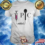 Nurse addict pic logo needle shirt