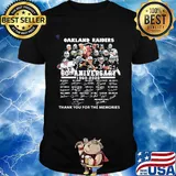 Oakland raiders 60th anniversary 1960 2020 thank you for the memories signatures shirt