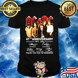 Official AC DC 47th anniversary 1973-2020 thank you for the memories shirt
