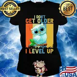 Owl I don't get older I level up vintage s Ladies tee