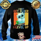 Owl I don't get older I level up vintage s Sweater