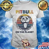 Pitbull official dog of the coolest people on the planet vintage retro shirt
