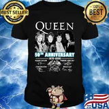 Queen 50th anniversary 1970 2020 members signatures shirt