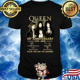Queen 50Th anniversary 1970-2020 Signatures Thank you for the memories shirt