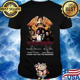 Queen Crest Band 50Th anniversary 1970-2020 Signatures Thank you for the memories shirt