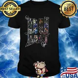 Rammstein band du hast members signatures shirt