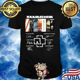 Rammstein band members signatures shirt