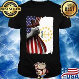 Rhode island american flag cross happy independence day shirt