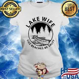 Rowing lake life cuz beaches be salty s Ladies tee