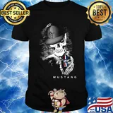 Skeleton skull mustang logo shirt