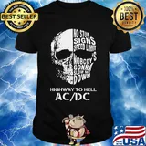 Skull no stop signs speed limit nobody is gonna slow me down highway to hell acdc shirt
