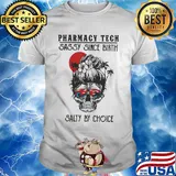 Skull Ocean Pharmacy Tech Sassy Since Birth Salty by Choice Sunset shirt