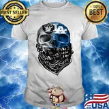 Skull wear mask los angeles raiders and los angeles dodgers shirt