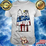 Snoopy and woodstock home american flag independence day shirt