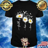 Snoopy flower faith hope love heartbeat shirt