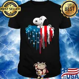 Snoopy heart america 4th of july independence day shirt