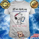 Snoopy let me check my giveashitometer nope nothing cartoon shirt
