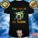 Star wars baby yoda mask stay out of my bubble covid-19 shirt