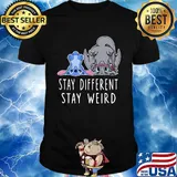 Stitch and toothless dragon stay different stay weird shirt