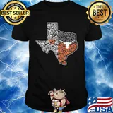 Texas Longhorns map football and Dallad Cowboy shirt