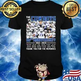 The dallas cowboys football 60th anniversary 1960 2020 thank you for the memories shirt