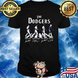 The dodgers baseball team abbey road signatures shirt